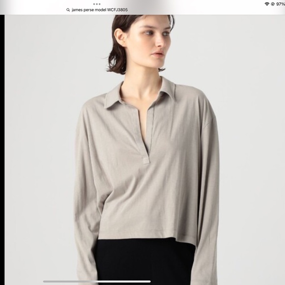 James Perse cotton shirt -size 4 (XL equivalent) in grey - Picture 1 of 6